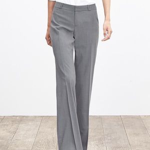 Gray wool lined wide leg trousers size 6